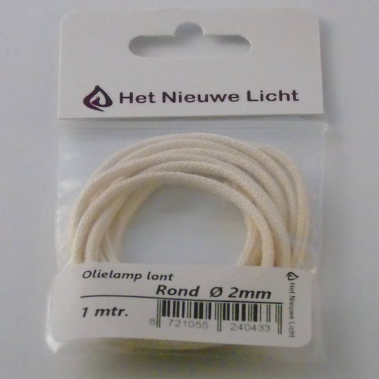 Het Nieuwe Licht® - Olielamp lont - rond 2mm - met kern - 1mtr van Het Nieuwe Licht®