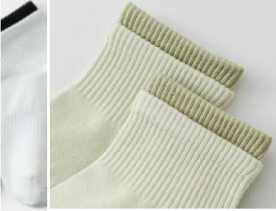 Hilvard Pilates sokken - Yoga sokken - Enkelsokken - 3 Paar - Wit en Zwart - Anti-slip sokken - One size fits all van Merkloos