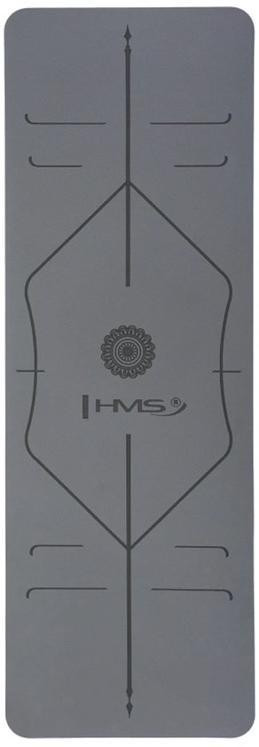 HMS Yoga Mat - Grijs - 12 mm van Merkloos