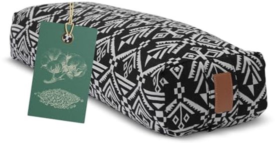 Hoekig Yoga Bolster Meditatiekussen met Biologische Boekweitvulling - 67 cm