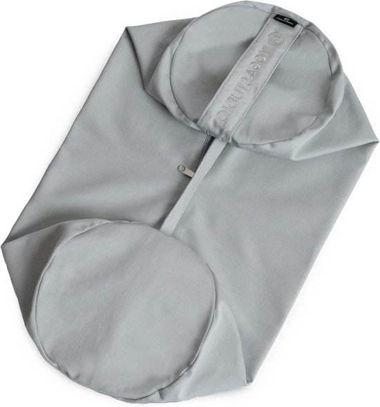 Hoes voor Yogakussen - Kussenhoes - Yoga oefenen - Met handvat - 62 x 24 cm - Lichtgrijs