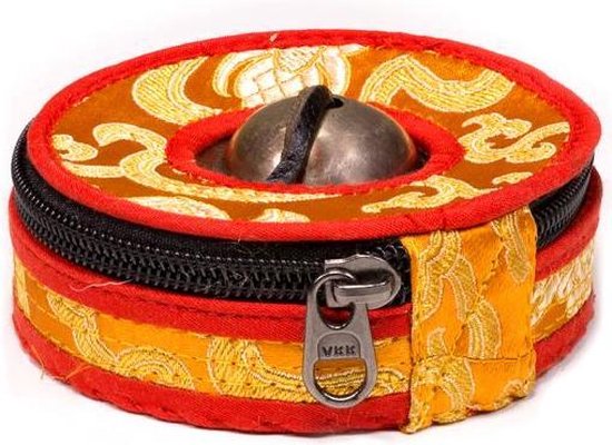 Hoesje voor Tingsha's oranje/rood Small (7.5 cm)