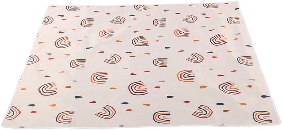 Hoge stoel Splash Mat - Waterdichte Anti-Slip Spat Mat - Wasbaar - Herbruikbare speelmat voor vloer of tafel - 43.3 inch - Gemakkelijk schoon te maken