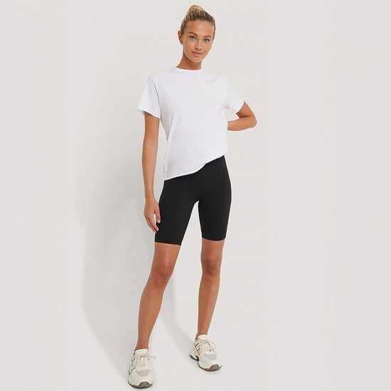 Hoge Taille Biker Sportlegging - Biker Sportlegging Tights - Zwart