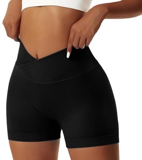 Hoge Taille Dames Gym Shorts - Naadloos en Comfortabel voor Sporten