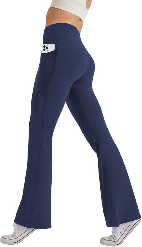 Hoge Taille Damesbroek met Zakken - Sportbroek, Yogabroek en Vrijetijdsbroek