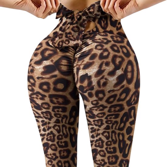 Hoge Taille Elastische Legging Luipaardprint Maat M – Push-up Sportlegging, Fitnesslegging & Yogabroek voor Vrouwen - Comfortabele Bandage Panty voor Oefening en Training
