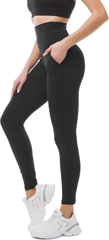 Hoge Taille Leggings met Zakken voor Vrouwen - Boterzacht Elastisch Ondoorzichtig Tummy Control Yoga Broek