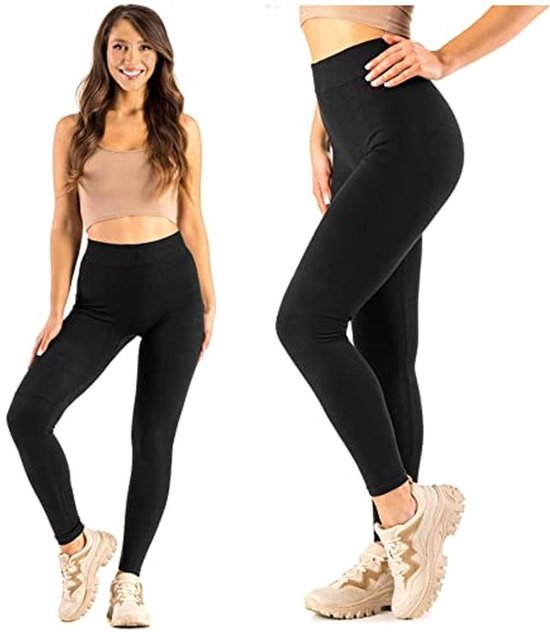 Hoge Taille Leggings voor Dames - Bamboe Vezel met Buikcontrole, Comfortabele Gym en Yoga Broek, Geschikt voor Sport en Casual
