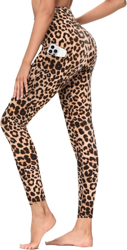 Hoge Taille Leggings voor Dames met Zakken - Zachte Elastische Yoga Broek voor Fitness en Hardlopen