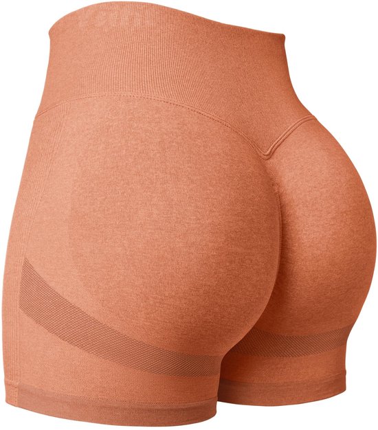 Hoge Taille Sport Shorts - Oranje