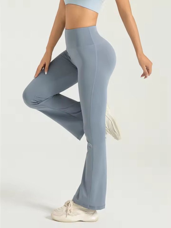 Hoge taille sportlegging - Wijde pijpen - Yoga - Training - Fitness - Kwaliteit van Merkloos