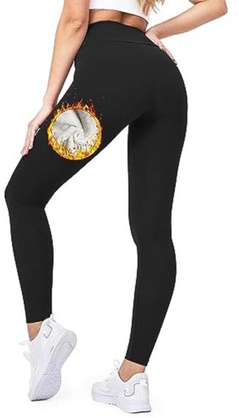 Hoge Taille Thermische Leggings voor Dames - Warme Fleece Legging voor Buitenactiviteiten en Sport