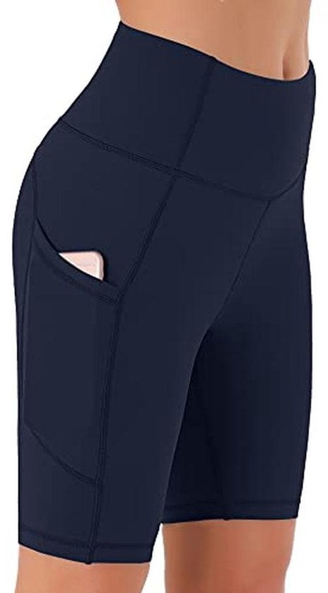 Hoge Taille Trainingsshorts voor Dames met Verborgen Zakken - Comfortabele en Niet-doorzichtige Atletische Shorts