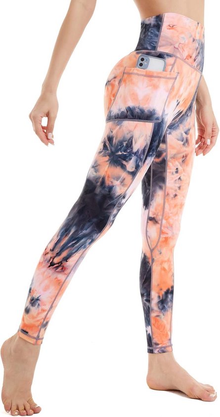 Hoge Taille Yoga Legging voor Dames met Zakken - Stretch en Buikcontrole Sportbroek van Merkloos