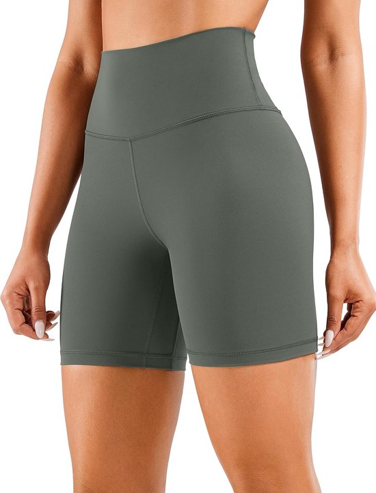 Hoge Taille Yogashorts Dames 6 Inch - Naadloos & Squat-Proof Trainingsshorts