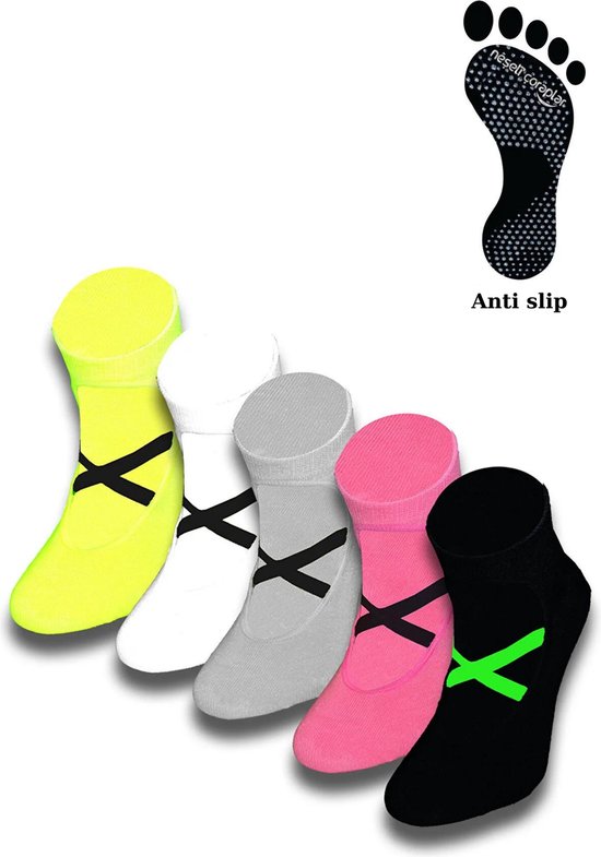 Holland Hug - 3 Paar Pilates Sokken - Yoga Sokken - Antislip - 37-44 van Merkloos