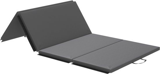 HOMCOM-Gymnastiekmat-240x120x5cm-Synthetische coating-Grijs van Merkloos
