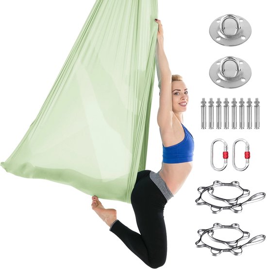 Homezo aerial yoga doek - Yogamat - Belastbaar tot 300 kg - 500x280 cm