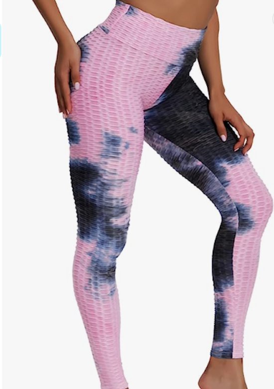 Honingraad sport legging maat M roze/blauw van Honingraad.