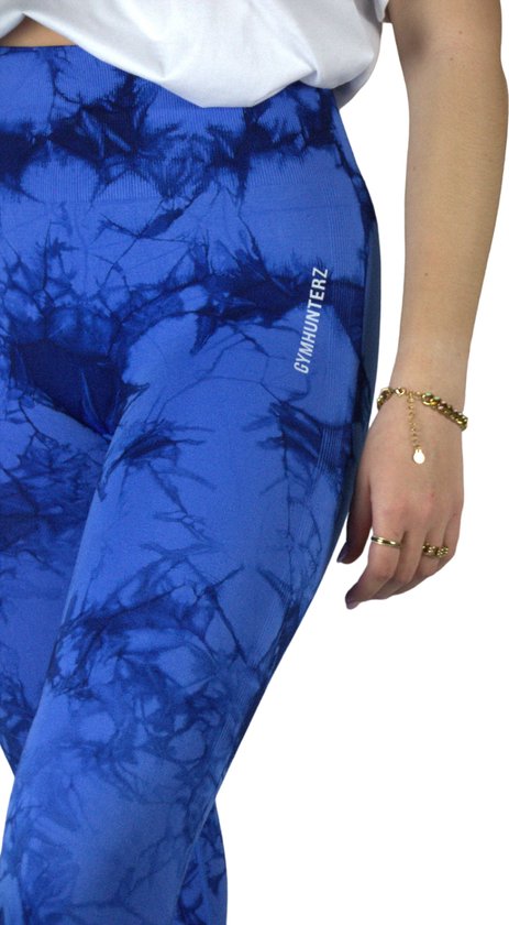 Hoog getailleerde push-up butt-lifting - sexy Naadloze workout strak Scrunch - Damesleggings - Yogabroeken Legging - Ademend, duurzaam, stretch, comfortabel, flexibel - Kleur Blauw - Maat M van Linnani.