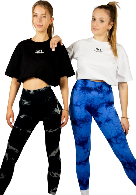 Hoog getailleerde push-up butt-lifting - sexy Naadloze workout strak Scrunch - Damesleggings - Yogabroeken Legging - Ademend, duurzaam, stretch, comfortabel, flexibel - Kleur Blauw - Maat S van Merkloos