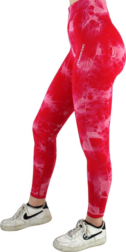 Hoog getailleerde push-up butt-lifting - sexy Naadloze workout strak Scrunch - Damesleggings - Yogabroeken Legging - Ademend, duurzaam, stretch, comfortabel, flexibel - kleur Flashy Rood - Maat S van Love2Move