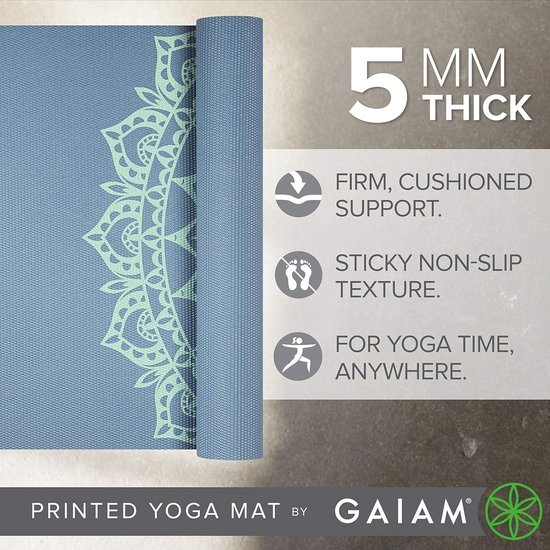 Hoogwaardige Yogamat - 5 mm Dikke Slipvaste Oefen- en Fitnessmat voor Yoga, Pilates en Vloertraining