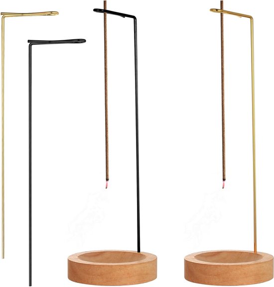 Houten Incense Stick Houder Set van 2, Ideaal voor Meditatie, Yoga en Aromatherapie, Perfect voor Reiki en Ontspanning