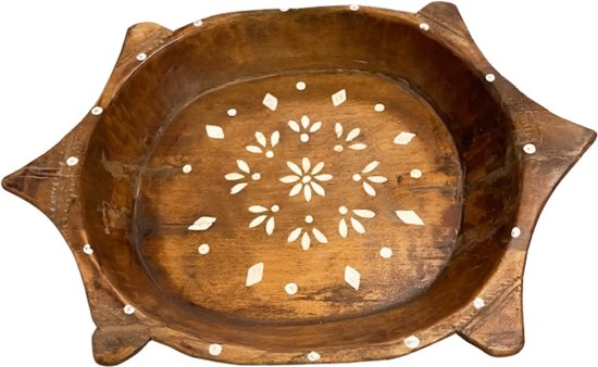 Houten kom - Oud Hout - 35x10