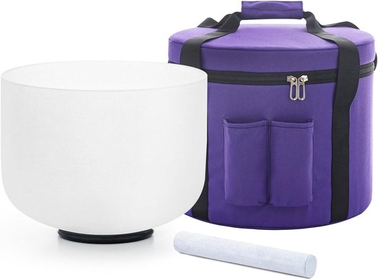 Hye-eun 432hz kristallen klankschaal, 10 inch E Note Chakra zingen kom voor geluidsgenezing (25,4 cm), met draagtassen