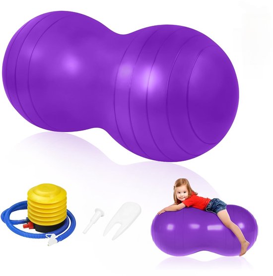Ibenzoa® Veelzijdige Pindavormige Fitnessbal voor Kinderen en Volwassenen met Luchtpomp