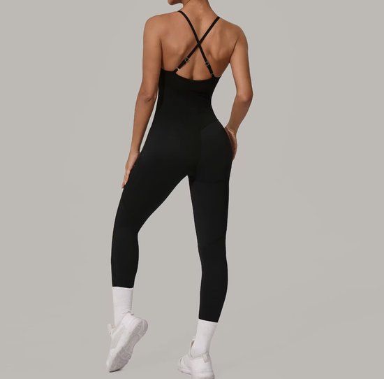 Ignite Power Jumpsuit – Maat S - Zwart - Seamless Sport Jumpsuit - Black - Dames – Comfort Fit