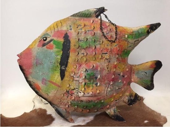 Ijzeren Vis Groot - Picasso - 85x17x67cm van Mars & More