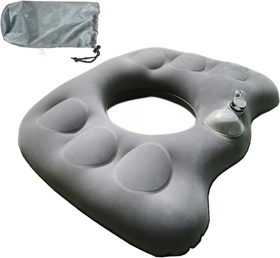 Inflatable Seat Ring, Coccyx Relief, Seat Ring After On, for Hemorrhoids, Stiff Pain Wheelchairs, Grey - ShopVlot