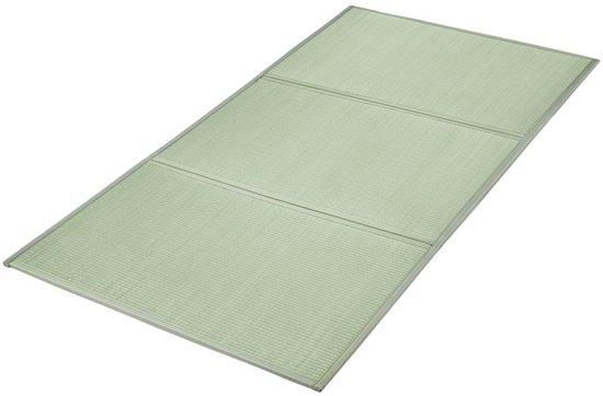 Japanse Tatami Mat - Opvouwbare Futon Vloermatras - Afmeting 210,8 x 99 cm - Natuurlijk Rietgras - Antislip Onderzijde - Voor Slapen en Mediteren - Naturel