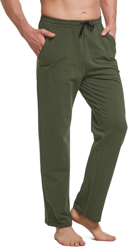 Joggingbroek Heren - Casual Broek - Ontspannen Thuis - Zachte Katoenmix - Rechte Pijp - Blauw