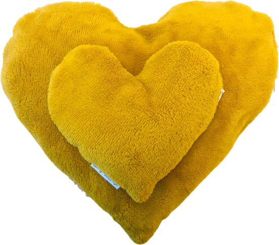 Jouw knuffelkussen - set van 2 - Okergeel van LIFA LIVING