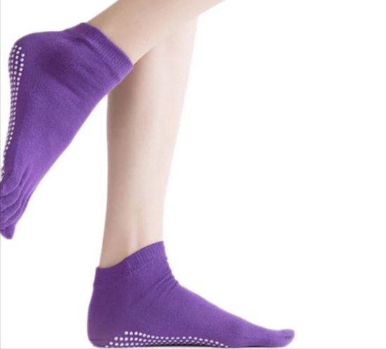 Jumada's - Teen sokken - Sport - Fitness - Yoga - Paars - Anti-slip - Slijtvast - Ademend van Jumada's