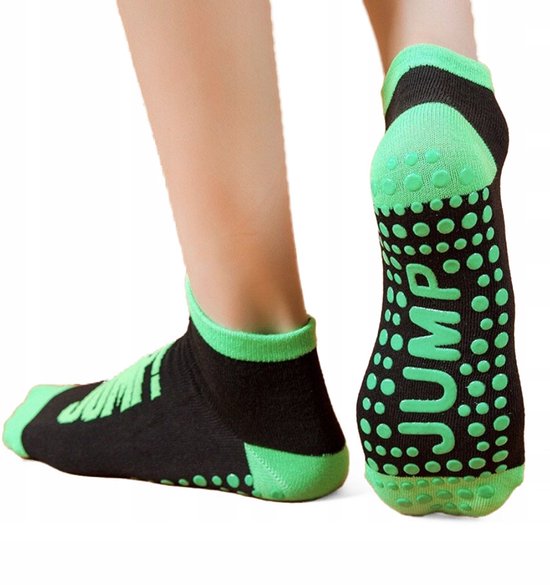 JUMP Antislip Sokken voor Yoga, Fitness & Trampoline - Maat 32-35
