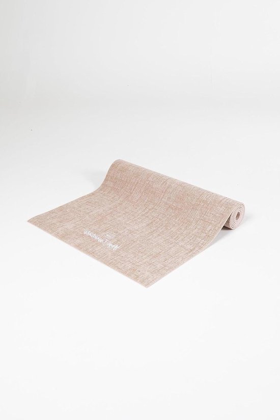Jute yogamat - Antislip mat - Yoga oefeningen - Natuurlijk & ademend - 183 x 61 cm - Zandkleur