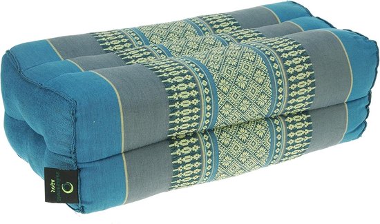 Kapok Yoga Block Meditatie kussen - Ondersteuning Bolster - Blue Tones - Ontspanning en Comfort yoga block wood van Kapok Dreams