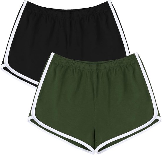 Katoenen Dames Shorts voor Sport, Yoga en Hardlopen - Elastische Zomer Sportbroek