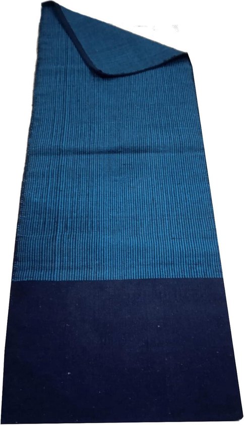 Katoenen handgeweven zware geweven antislip vloerloper yogamat voor yoga pranayam surya namaskar - 12043A