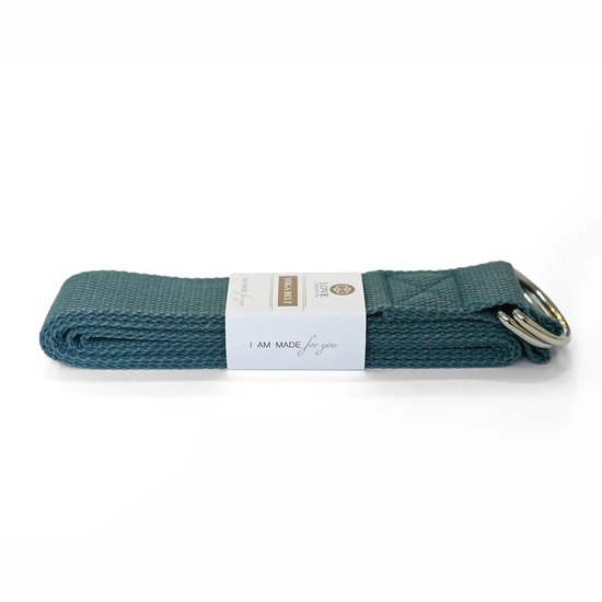 Katoenen Yoga Riem - Blauw - 250 cm van Pure2Improve