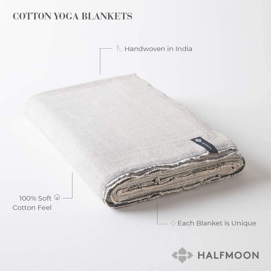 Katoenen Yogadeken Stone Weave voor Yoga en Meditatie