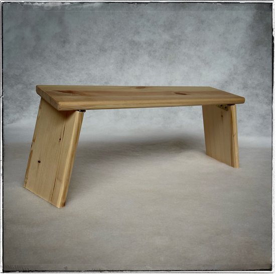 Keti Utulie Meditatiebankje inklapbaar - Help een kind naar school - hoogte 22 cm geschikt voor lengte 185-195 cm - vurenhout van Keti Utulie