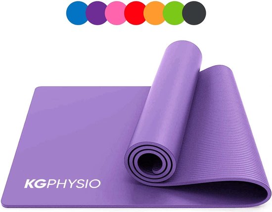 KG Physio Premium yogamat, gymnastiekmat, fitnessmat, trainingsmat of thuis met schouderriem 183 x 60 x 1 cm van KG Physio