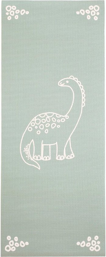 Kinder yogamat dino asgroen - Lotus - 6 mm - fitnessmat - sportmat - pilates mat - 4,5 mm - fitnessmat - sportmat - pilates mat - reis yogamat - 4 mm - fitnessmat - sportmat - pilates mat van Kinder