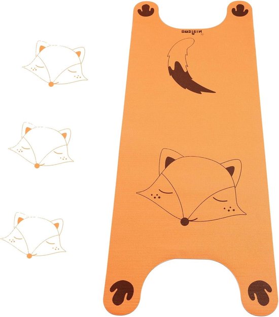 Kinder Yogamat - Oefenmat Pilates - Thuis Sporten - Antislip PVC - 150 x 60 cm - Vos van Kinder